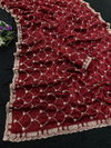 Mahek Pure Fandy Chiffon Silk With Sequence Embroidery Work Sarees Wholesale Price In Surat